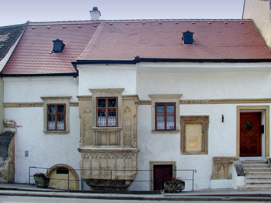 View from the main square in Sitzendorf an der Schmida towards the south