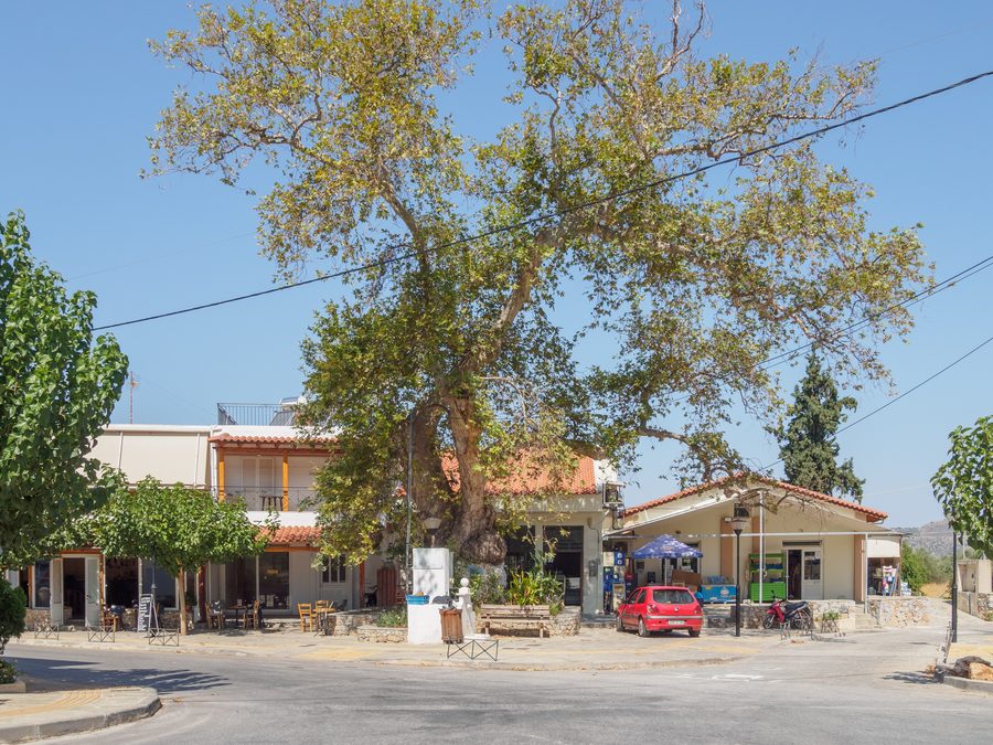 The central square of Neo Chorio, Apokoronas, Crete