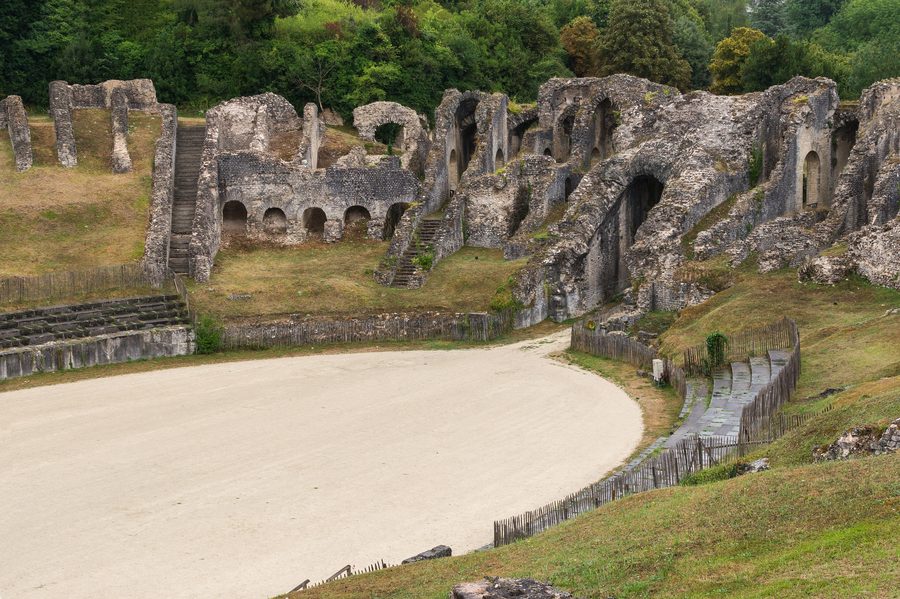 Roman amphitheatre in Saintes, Charente-Maritime, France