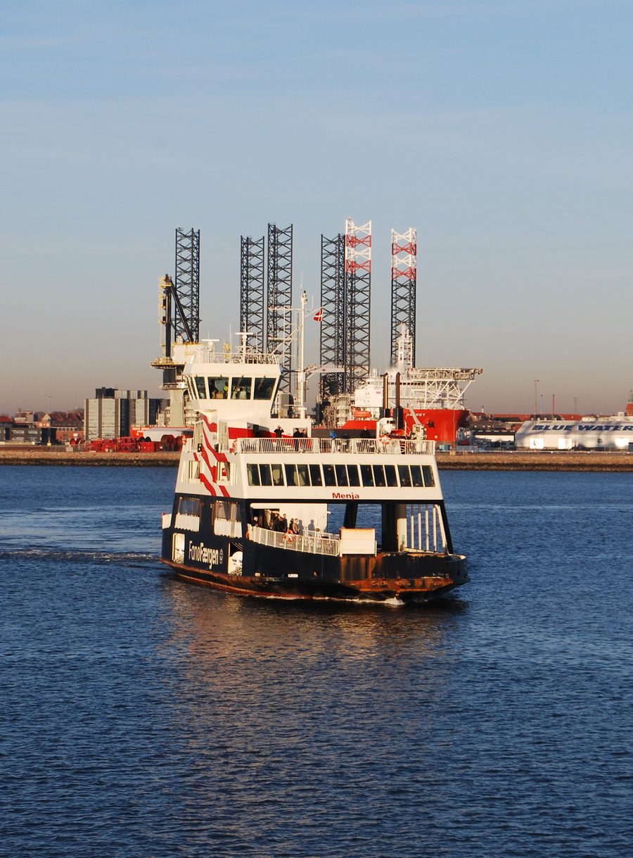M/F Menja ferry at Nordby on Fanø, Denmark