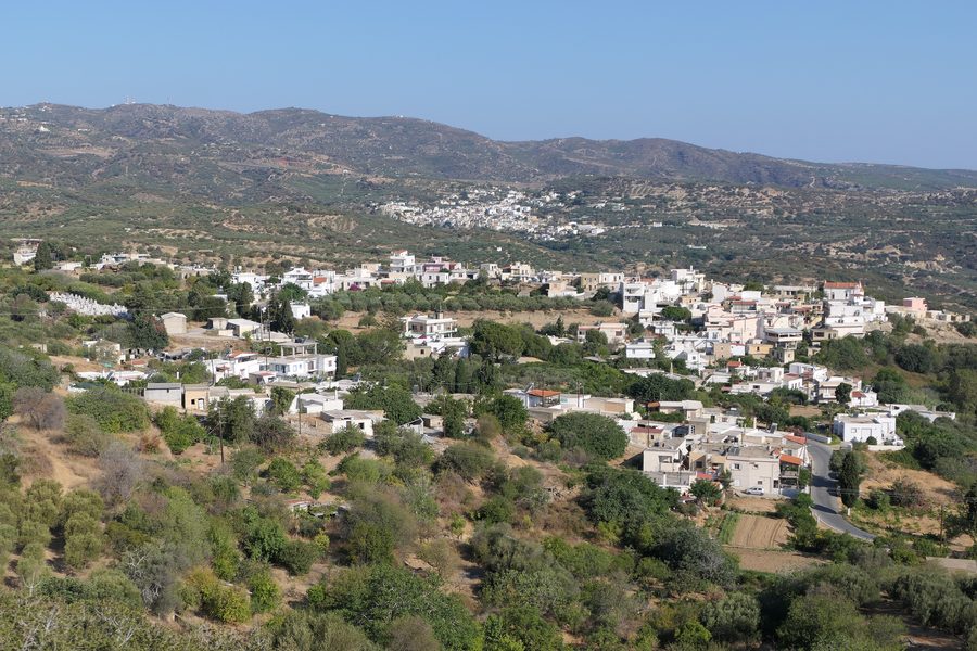 View of the village of Achladia near Sitia on Crete