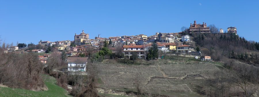 Landscape around Novello in the Cuneo area of Piedmont, Italy
