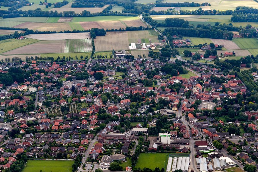 View of Glandorf in Lower Saxony