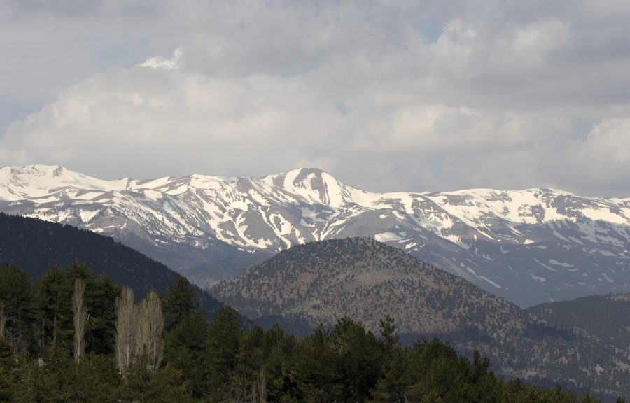 View of the Taurus Mountains behind the village of Kızılağaç in the district of Saimbeyli