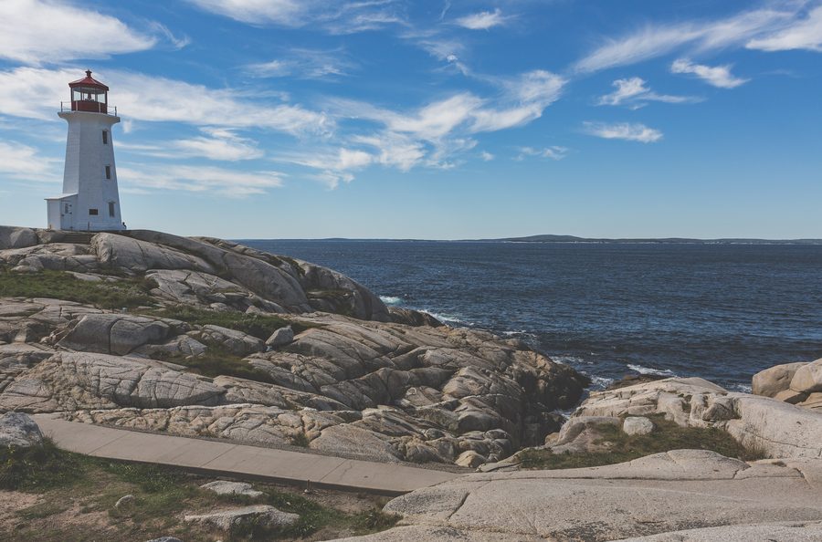 Lighthouse on the coast of Nova Scotia
