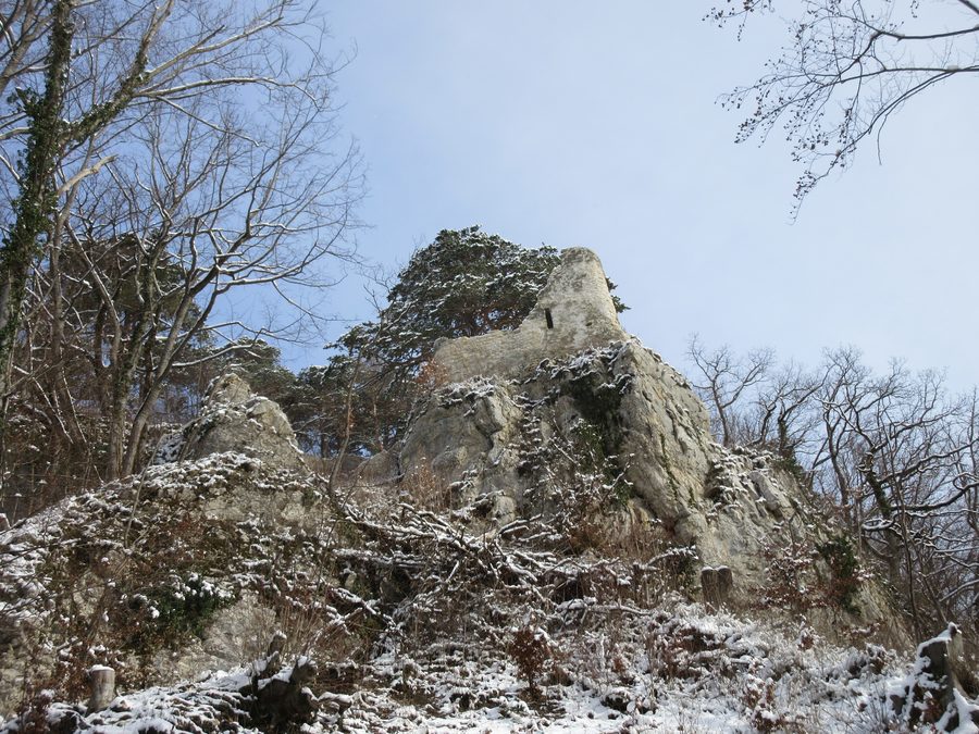Wild-Eptingen Witwald castle ruin near Eptingen, view from below