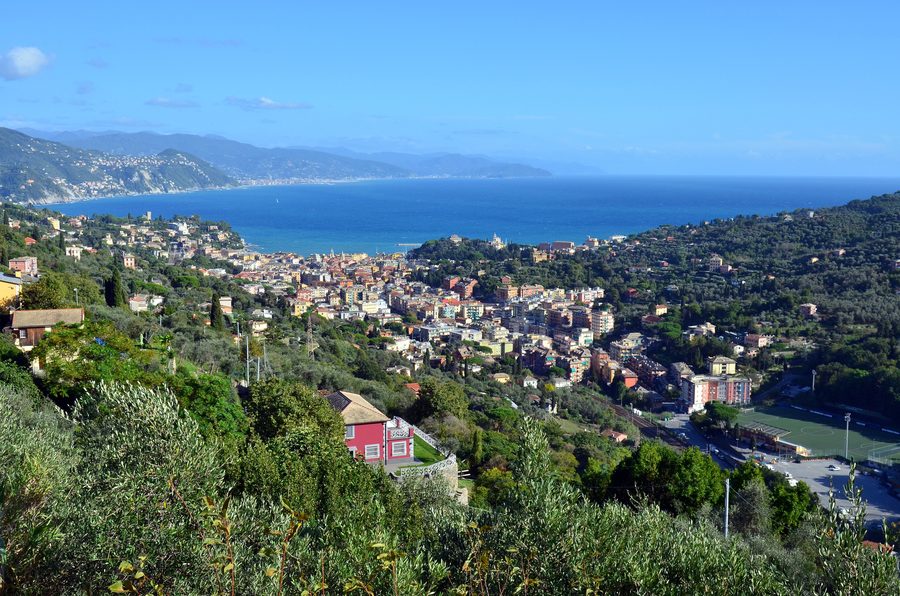 Panorama of Santa Margherita Ligure from Via Aurelia