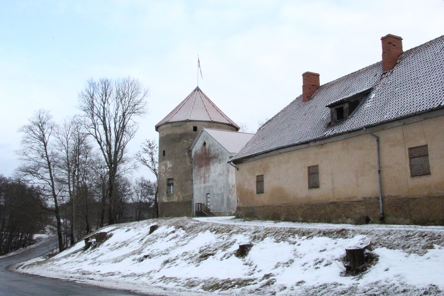 Alsunga Castle, a historic fortified estate in Alsunga, Latvia.