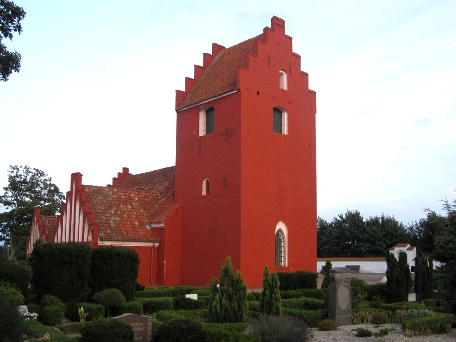 The church "Odden Kirke" located at Zealand Point in east Denmark.
