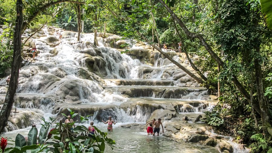 Dunn’s River Falls in Jamaica