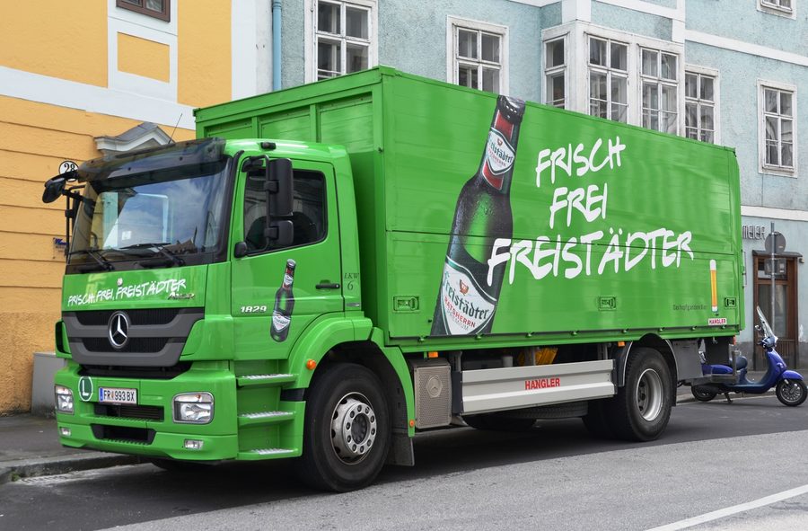 Beer truck of Braucommune Freistadt in Upper Austria