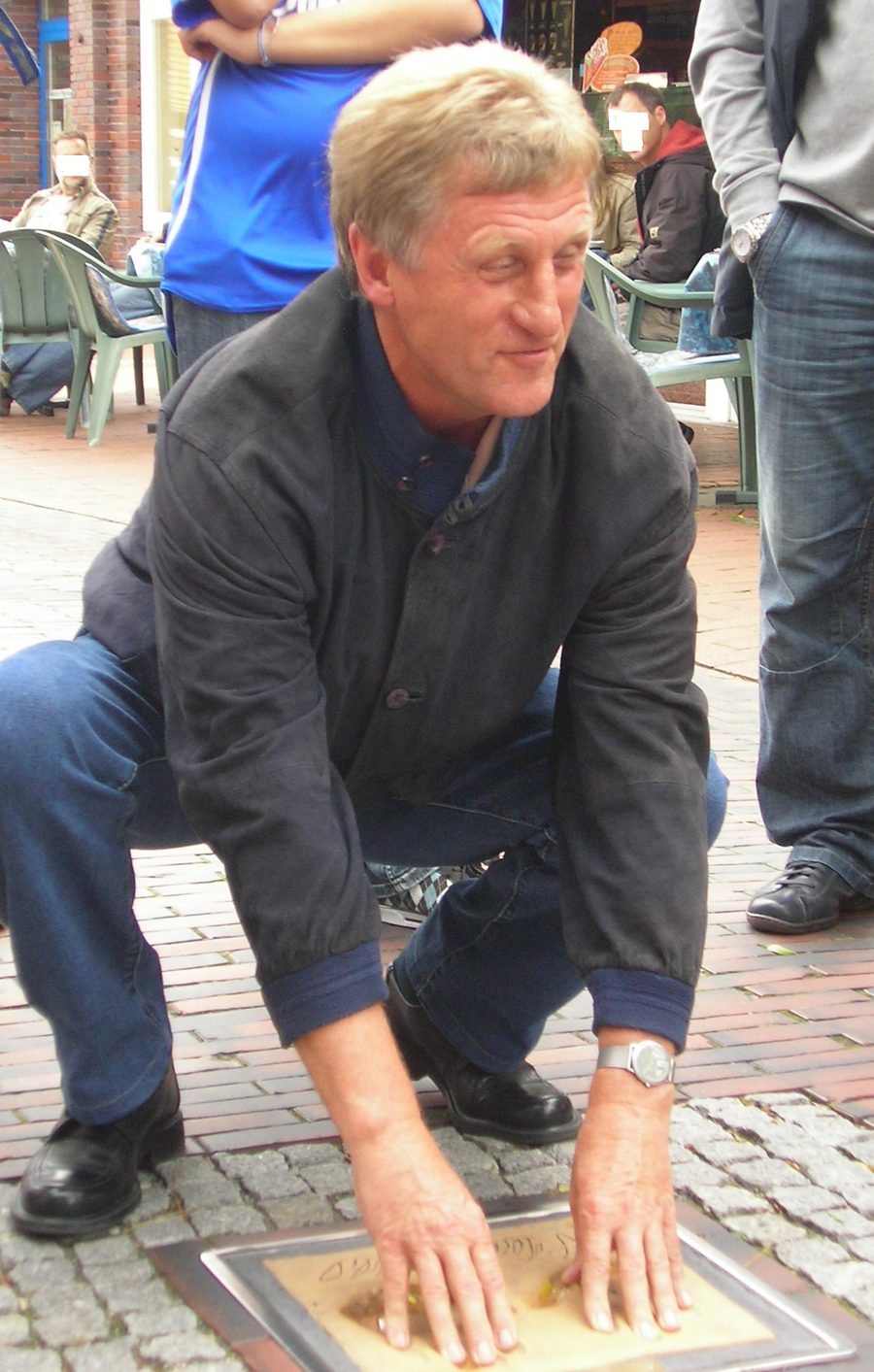 Hands of Fame in Wittmund with handprints set into the pavement