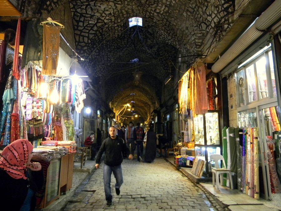 Covered area of the Al-Madina Souq in Aleppo