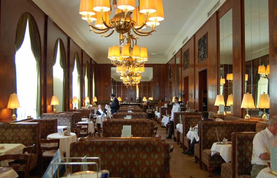 Interior of a Viennese coffee house