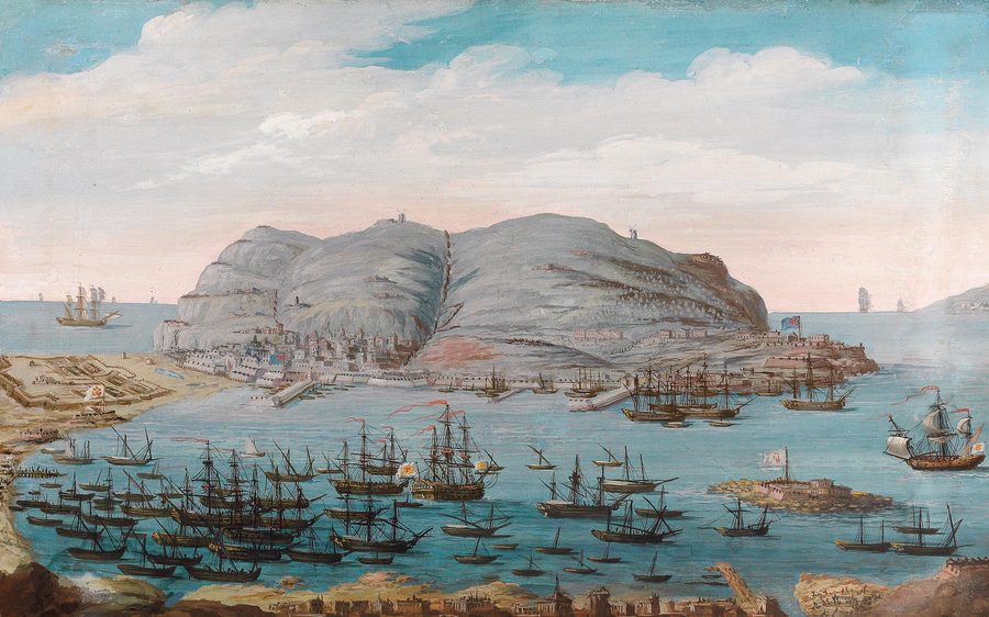 View of the harbor of Gibraltar