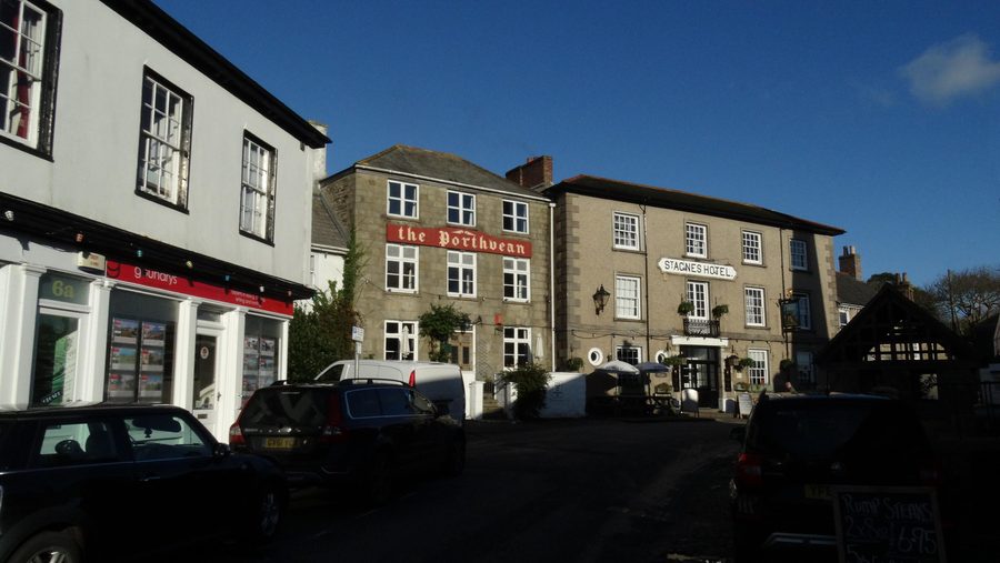 Ortszentrum von St Agnes in Cornwall