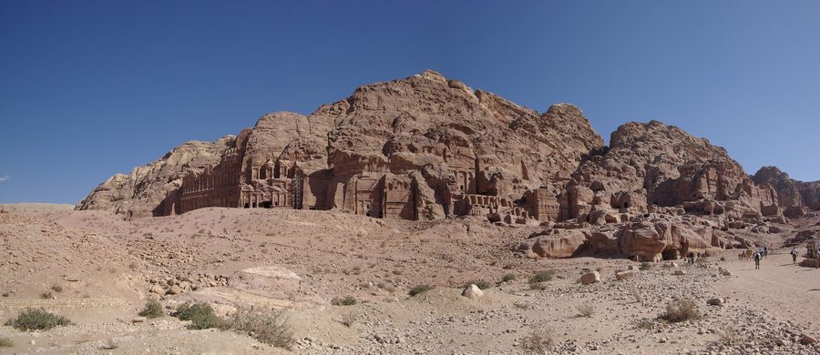 The royal tombs of Petra in Jordan