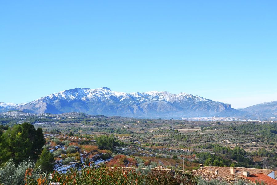 View of the Serra de Mariola and Muro from BenialfaquĂ.