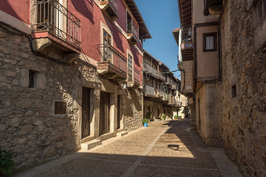 File:The historic village center of Miranda del Castanar, Salamanca, Castile and Leon, Spain.jpg