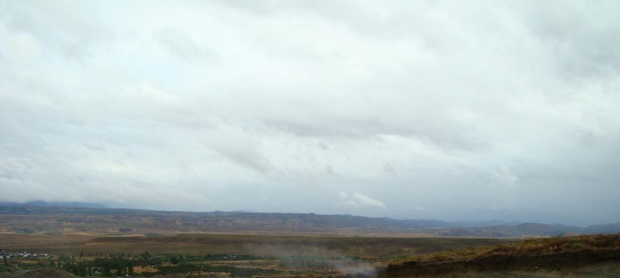 Panorama von Río Pico in der patagonischen Landschaft