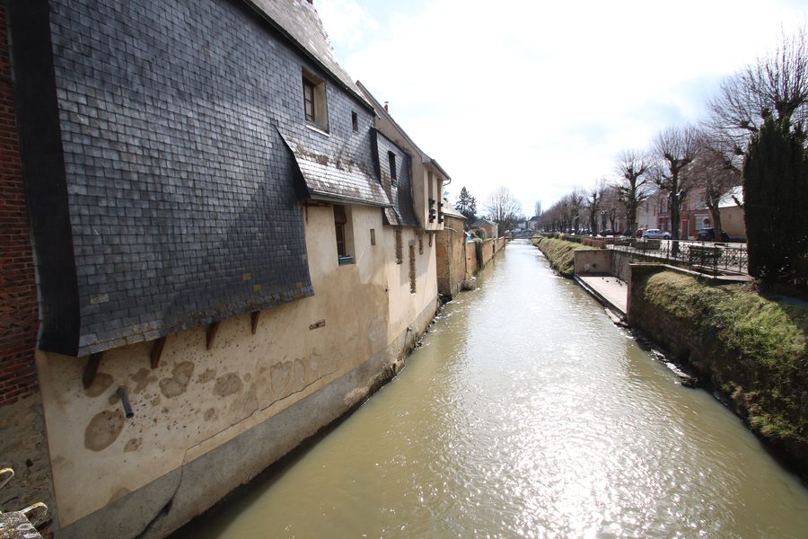 Banks of the Anille in Saint-Calais, France