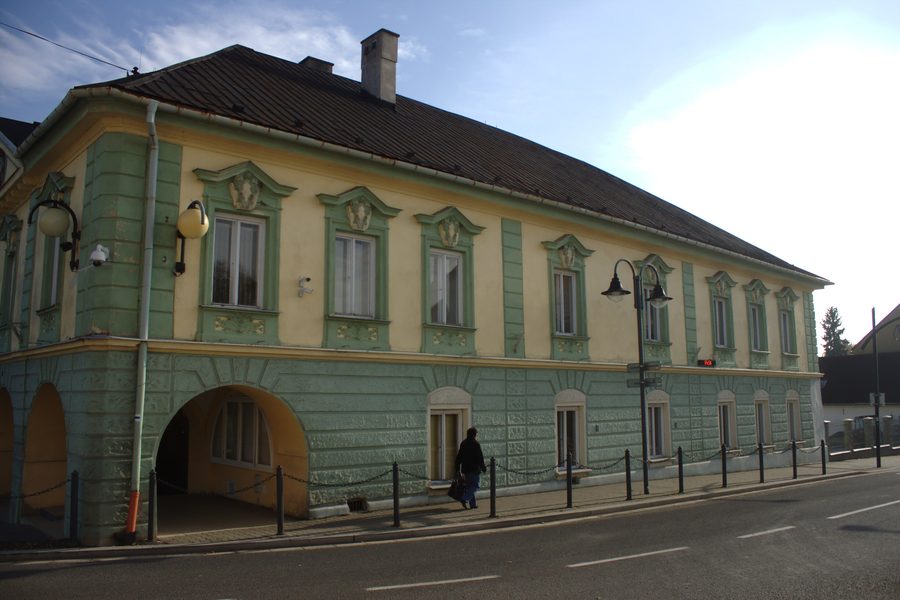 Building of the town hall and information center at 9. května Square in Moravský Beroun