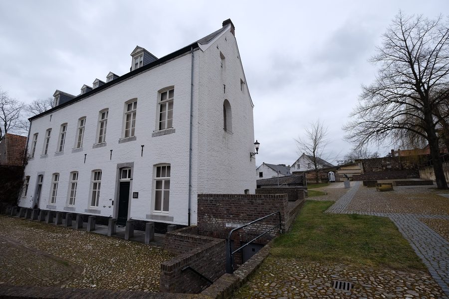 White historic house in Thorn, Netherlands