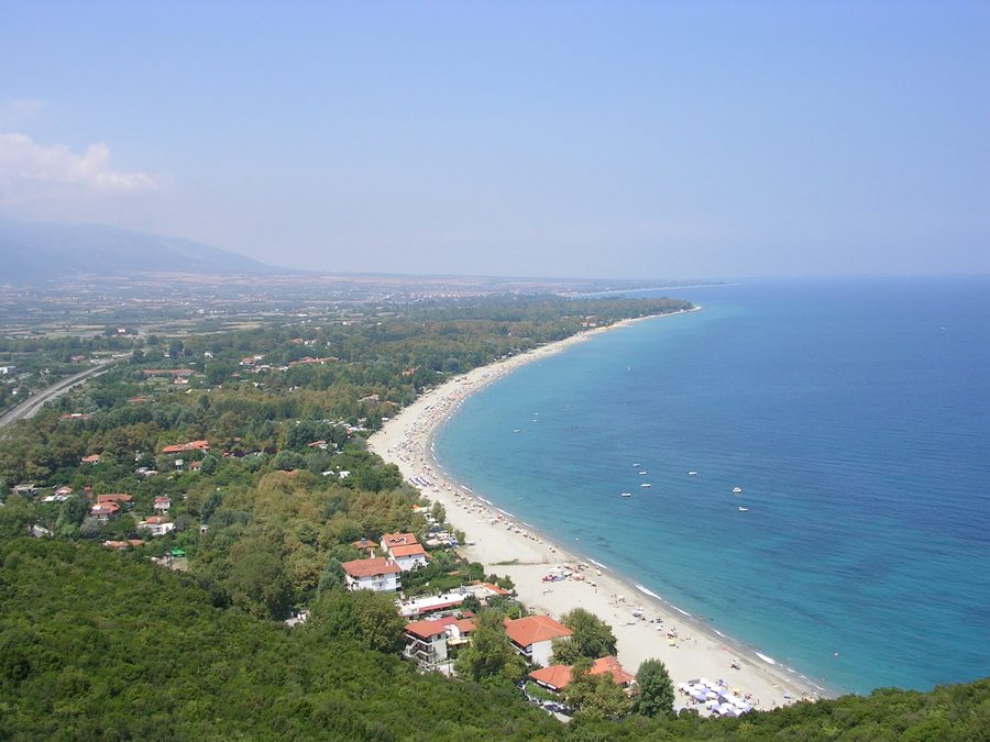 Beach of Platamonas in Pieria, Greece