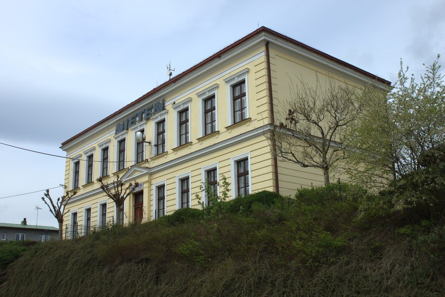 Former school in Chrastavice, now the headquarters of a private company