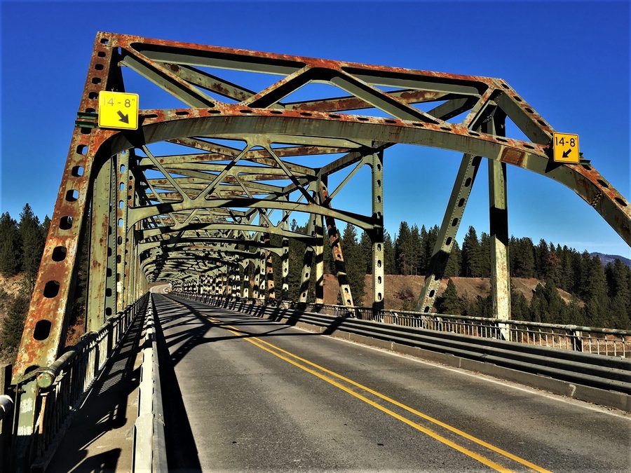 Columbia River Bridge bei Northport im US-Bundesstaat Washington