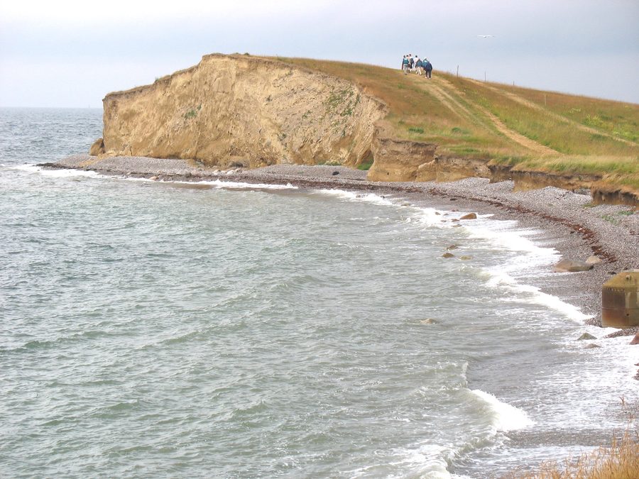 Cliff at Gulstav Klint at the southern tip of Langeland