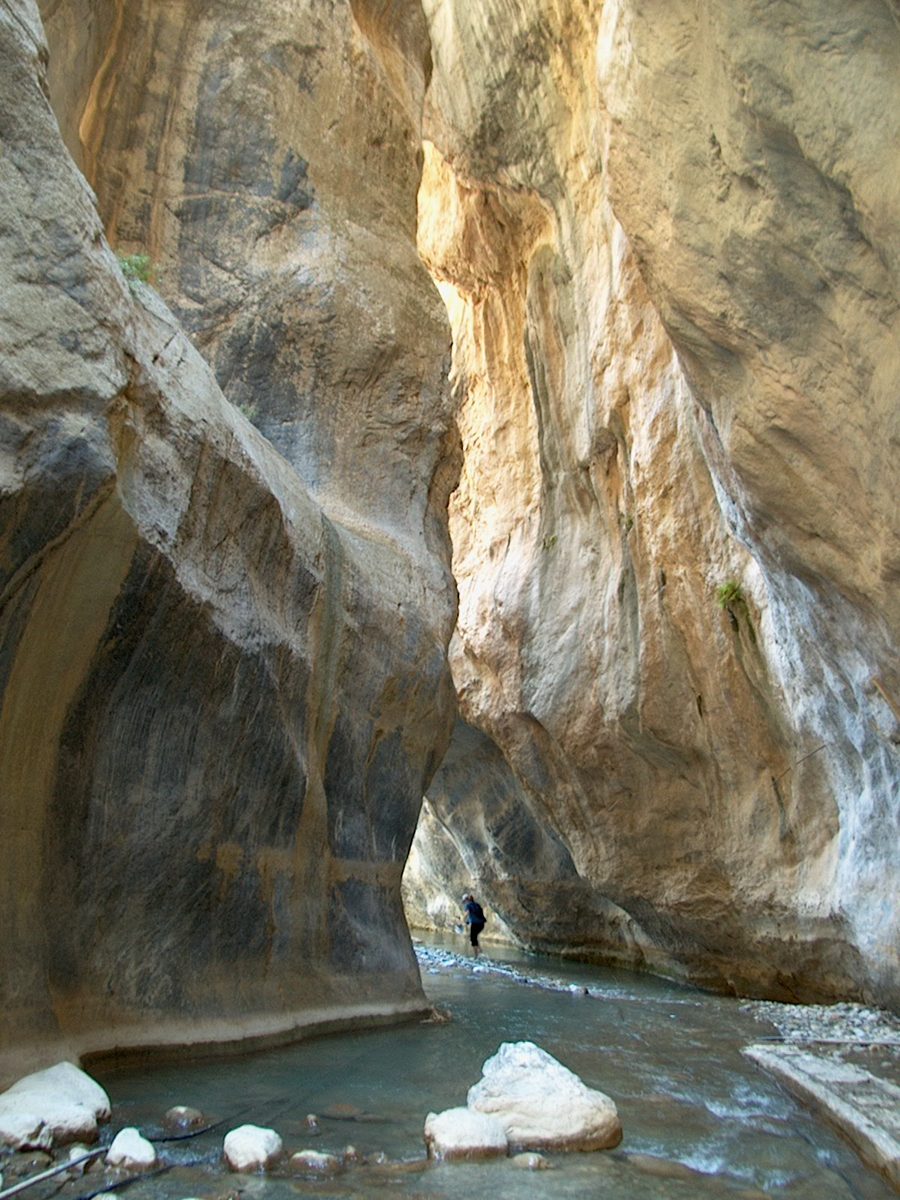 Rocky gorge in the Sarakina Gorge near Ierapetra on Crete
