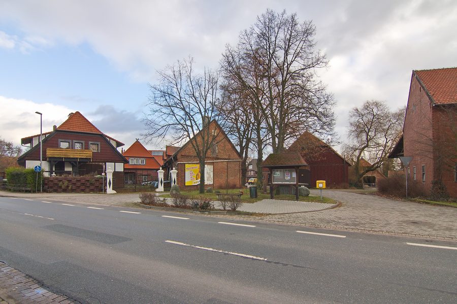 View of the village in Oelerse, a district of Edemissen in Lower Saxony