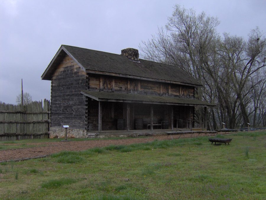 Reconstructed main gate of Fort Southwest Point in Kingston, Tennessee