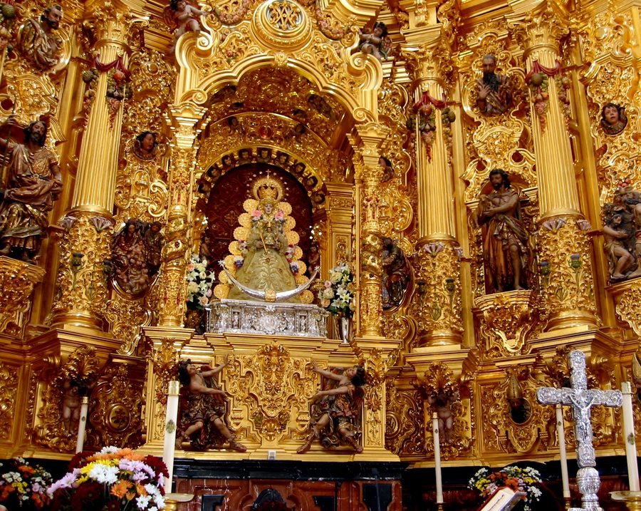 Altar with the Virgen del Rocío in El Rocío near Almonte
