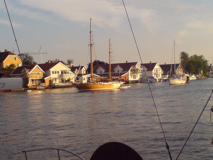 The Mandalselva in Mandal in southern Norway