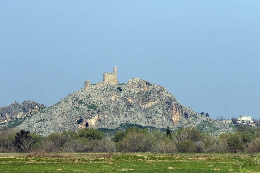 West view of Amouda Castle in the village of Gökçedam near Osmaniye