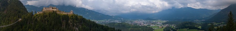 Highline179 suspension bridge above Ehrenberg near Reutte.