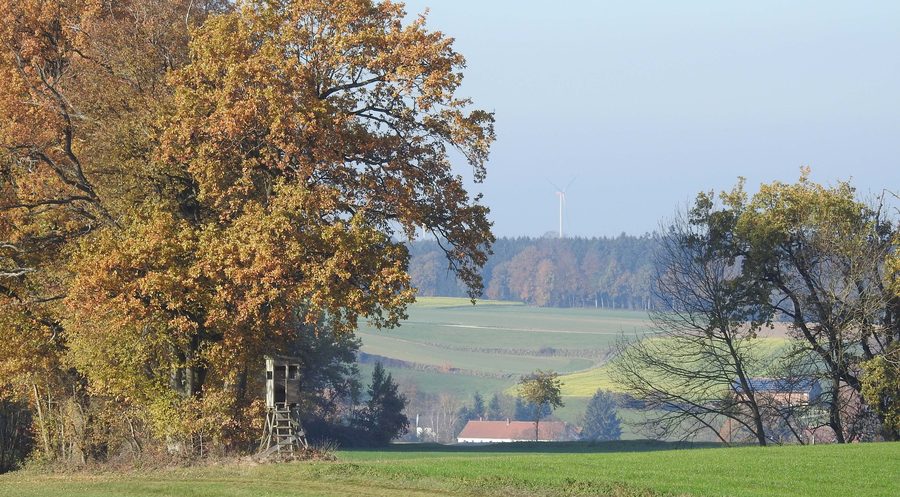 Autumn landscape in the Ilm valley near Jetzendorf