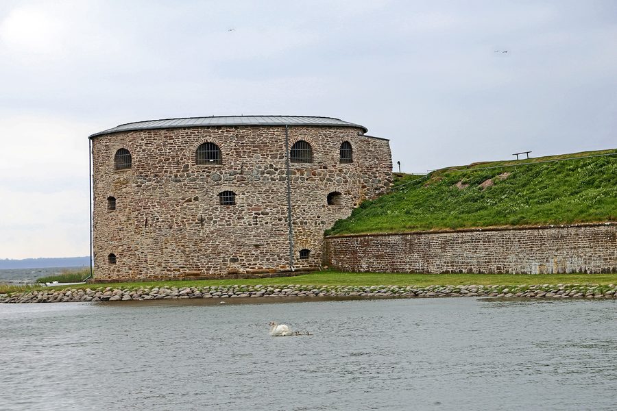 Schloss Kalmar mit Bastion und Festungsmauer in Kalmar, Schweden
