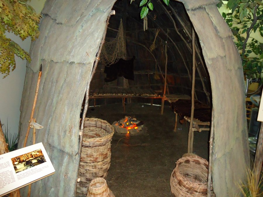 Exhibit showing an Indian teepee at the Trailside Nature & Science Center in Watchung Reservation