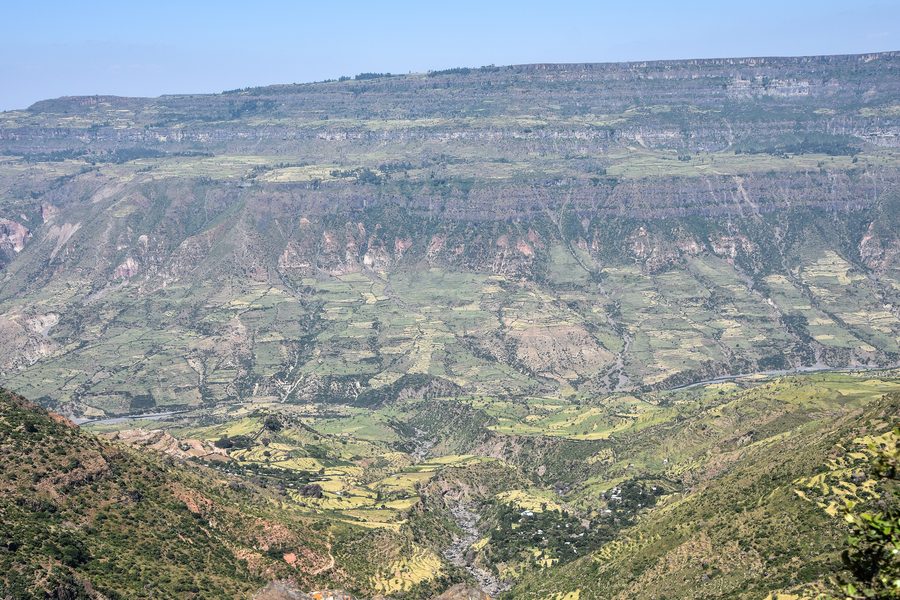 Gorge and waterfall landscape in Oromia