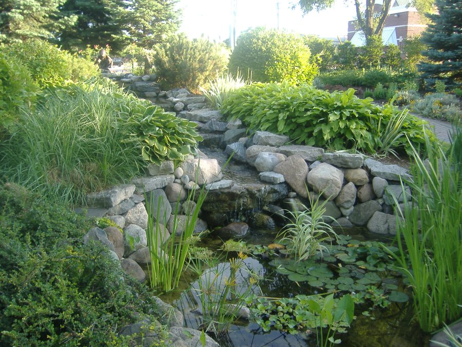 Rotary Gateway Park beside Paint Creek in Rochester, Michigan