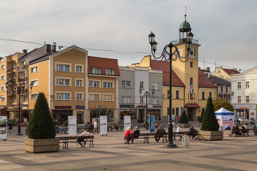 Marktplatz in Rybnik, Polen