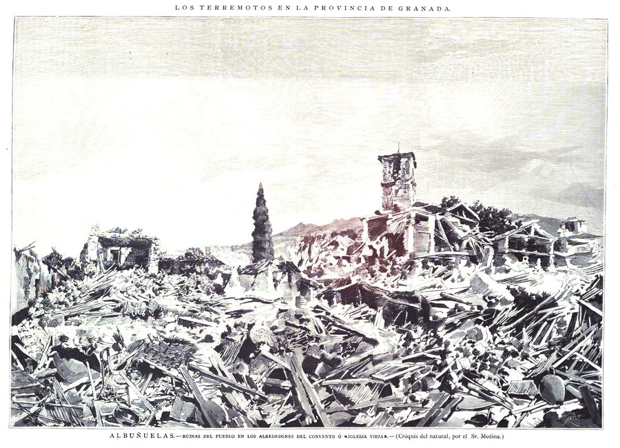 File:1885-01-15, La Ilustración Española y Americana, Albuñuelas.—Ruinas del pueblo en los alrededores del convento ó iglesia vieja.jpg