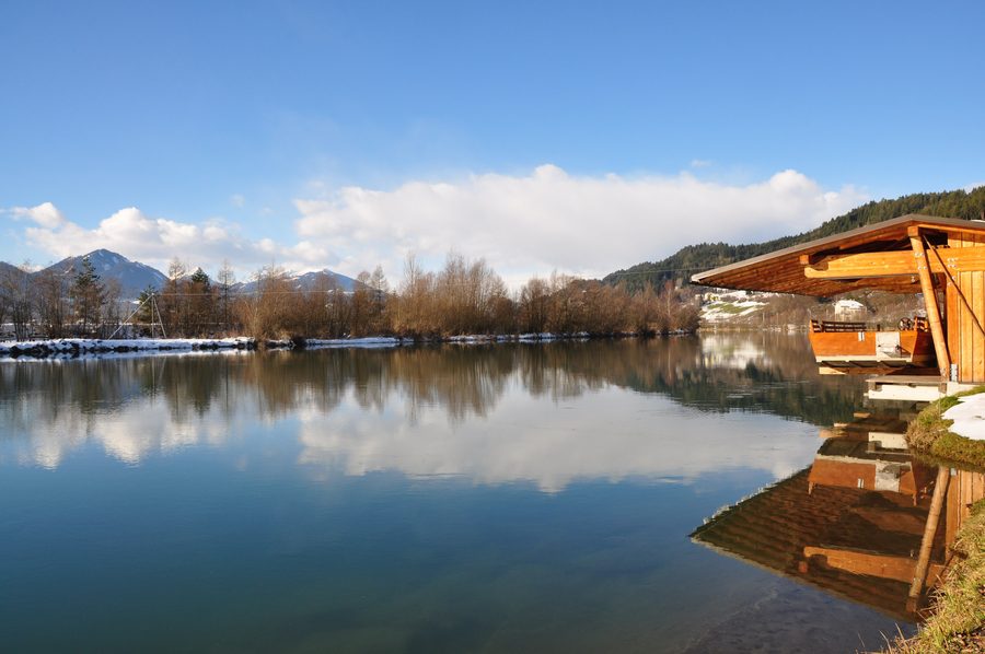 Draufähre über die Drau bei Lansach im Kärntner Bezirk Villach-Land