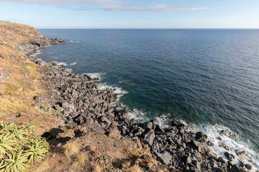 View from miradouro de Santa Barbara on Terceira Island, Azores, Portugal