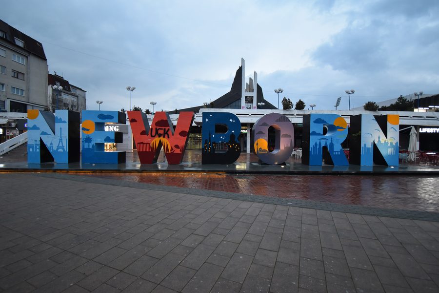 Priština with the Newborn Monument