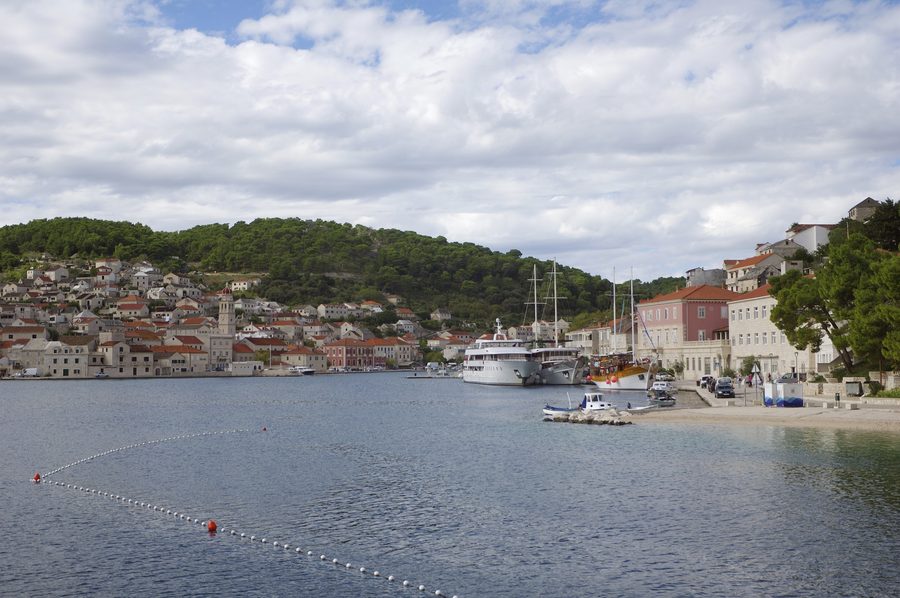 The harbour of Pučišća, a stone-built village on Brač.
