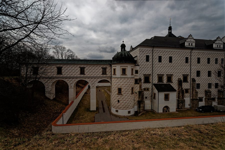 Renaissance architecture of Pardubice Castle, seen from the castle walls